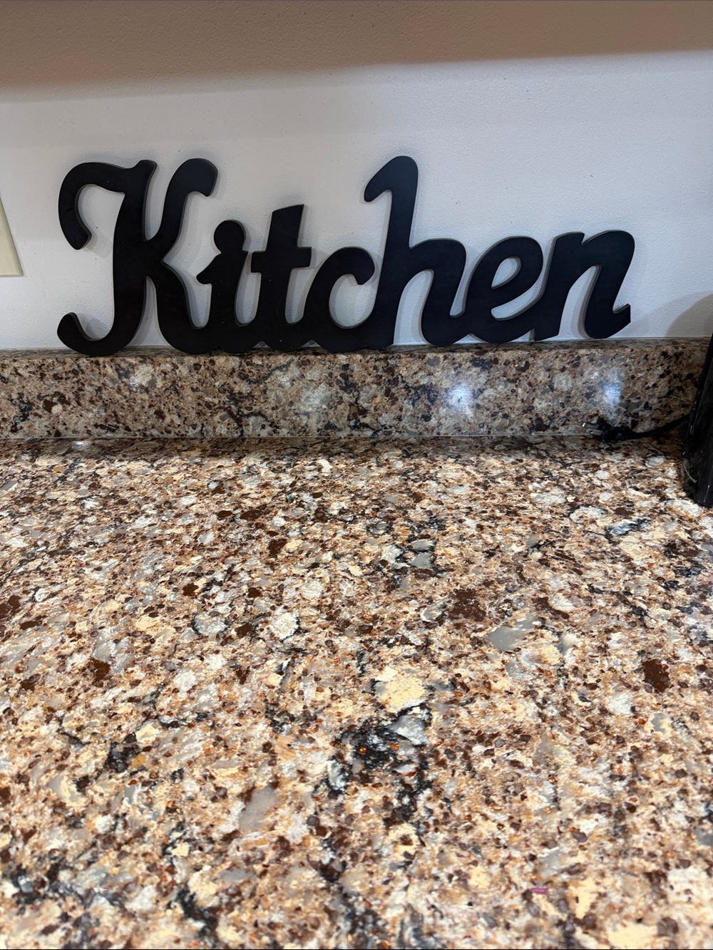 Hobby Lobby Black Script Kitchen Sign